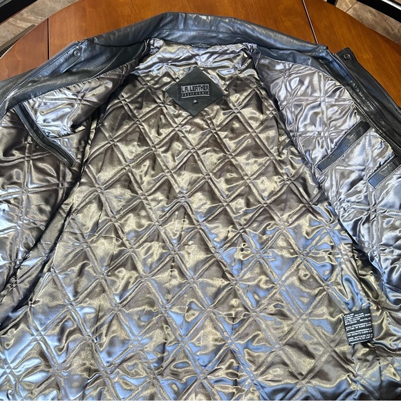 California L. A. Leather 20849 Vintage Black Soft Mid Length Jacket Size XL - Picture 3 of 16